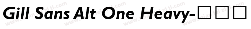 Gill Sans Alt One Heavy字体转换